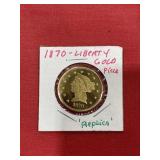 1870 Liberty Gold Piece (Exact Replica)