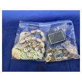 2 Bags - Assorted Costume Jewelry