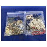 2 Bags - Assorted Costume Jewelry