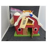 Horse Barn w/Horses & Fence Pieces