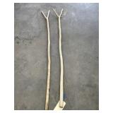 2 - Wood Walking Sticks