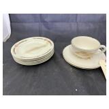 8 Pcs - Assorted Plates - Saucers & Cups