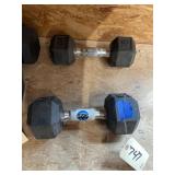 Pair 15 Weight Dumbbells