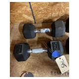 Pair 25lb Weight Dumbbells