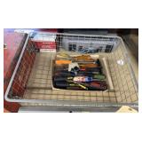 Wire Basket w/Assorted Screw Drivers
