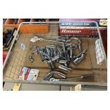 Assorted SAE Sockets & Wrenches in Wire Basket