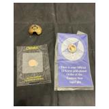 3 Pcs - Cheerios Coin - 24K Gold Plated Lapel Pin