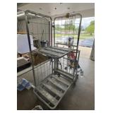 Rolling Metal Cart w/Shelves 26'x41'x70'H