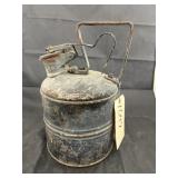Vintage Metal Safety Fuel Can