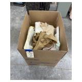 Box of Assorted Linens & Bed Sheets