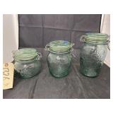 3 Pcs - Glass Canisters