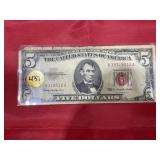 1963 $5 Red Seal Note