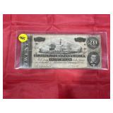 1864 $20.00 Confederate Note