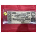 1864 $10.00 Confederate Note