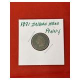 1891 Indian Head Penny