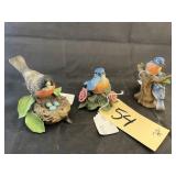 3 Pcs - Lenox Bird Figurines