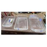 3 Pcs - Glass Bakeware - Pyrex