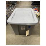 Plastic Bin w/Lid & Small Tote