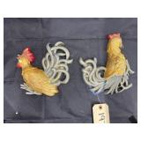2 Pcs - Rooster Dï¿½cor
