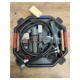 Rolling Oil Pan Holder w/Timing Light - Hoses