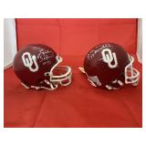 2 - Signed OU Small Football Helmets