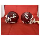 2 - Signed OU Small Football Helmets