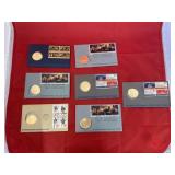 7 Assorted Coin/Stamp Commemorative Sets