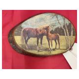 Locust Grove OK Horse Pic on Wood Slice