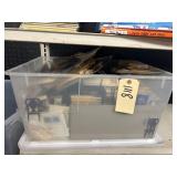 Plastic Bin w/Assorted Dollhouse Furniture
