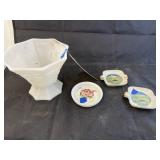 4 Pcs - Small Decorative Plates & Pedestal Dish