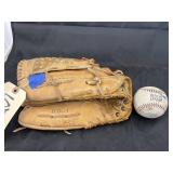Baseball & 13" Leather Glove