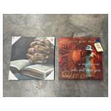 2 Pcs - Inspirational Saying on Canvas