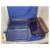 Anchor & Pyrex Glass Cake Pans