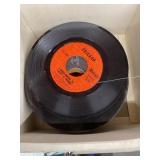 Box of Assorted Vinyl Records 45's