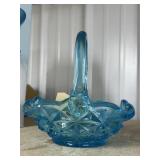 Blue Glass Basket