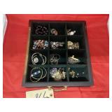 Assorted Costume Jewelry in Plastic Bin