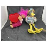 Troll Doll & Fabric Goose