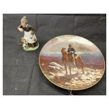 2 Pcs - Decorative Plate & Figurine
