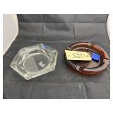 2 Glass Ash Trays