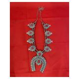Faux Turquoise Squash Blossom Statement Piece