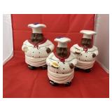 3 Pcs Casavero by AKC Canisters As Is