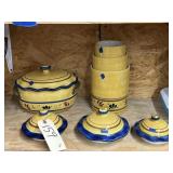 4 Pcs - Canisters & Casserole Dish