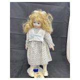 Porcelain Doll on Stand