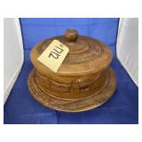 Wood Cake Stand w/Cover