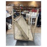 Metal/Wood Rolling Shop Cart