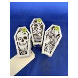 3 - Mini Wooden Light Up Coffin Dï¿½cor