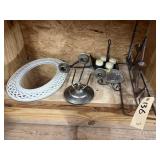 Small Mirror & Candle Holders
