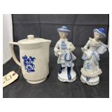3 Pcs - Small Warning Pot & 2 Figurines