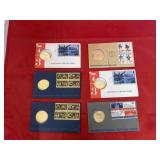 6 Assorted Coin/Stamp Commemorative Sets