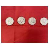 4-Kennedy 50 Cent Coins 1971-1974